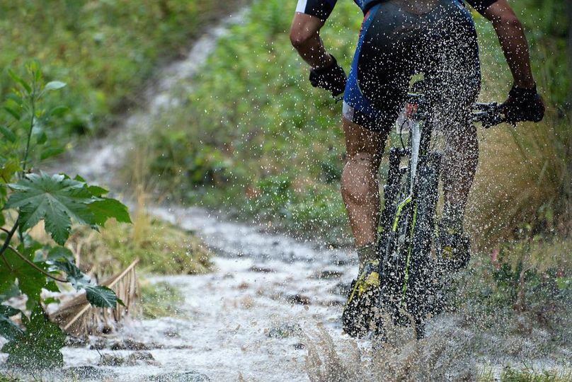 winter mountain biking