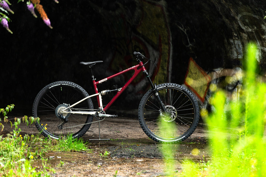 starling cycles mountain bike under railway bridge