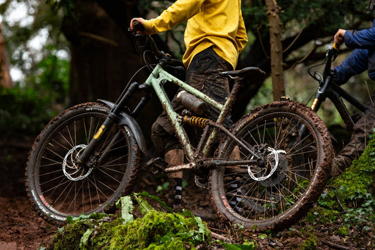 off road biking in autumn