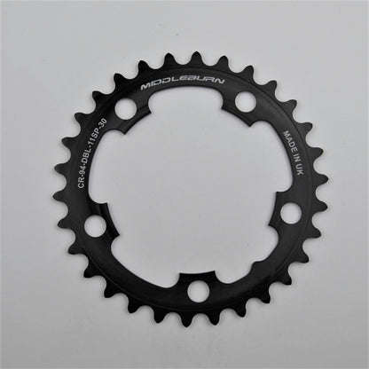 MIDDLEBURN CHAINRING 94BCD 5-ARM 11 SPEED DOUBLE 46/30 (FOR RO2 & RO1)